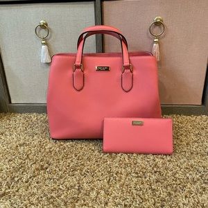 Kate Spade Coral Handbag & Wallet